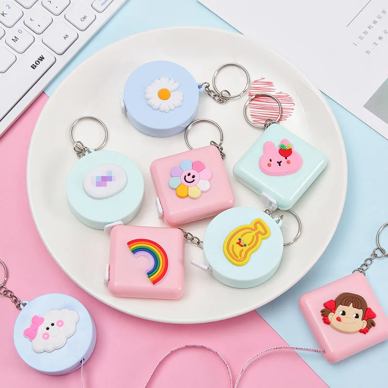 

Cartoon Mini Tape Measure Square Multifunctional Portable Measuring Tape Measurements Bust Waist Soft Ruler