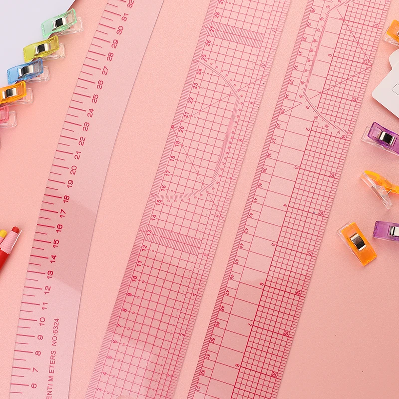 

LMDZ Sewing Tools Soft Plastic Comma Shaped Curve French Ruler and Quilting Craft Knitting Clip Markers Pencil for DIY Patchwork