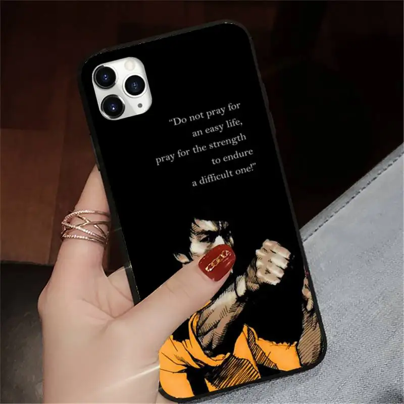 

Chinese Kongfu Bruce Lee Phone Case for iPhone 11 12 pro XS MAX 8 7 6 6S Plus X 5S SE 2020 XR