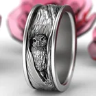 Кольцо Новое, популярное в Европе и Америке, резное кольцо в виде совы, готические парные кольца для мужчин и женщин, оптовая продажа ювелирных изделий