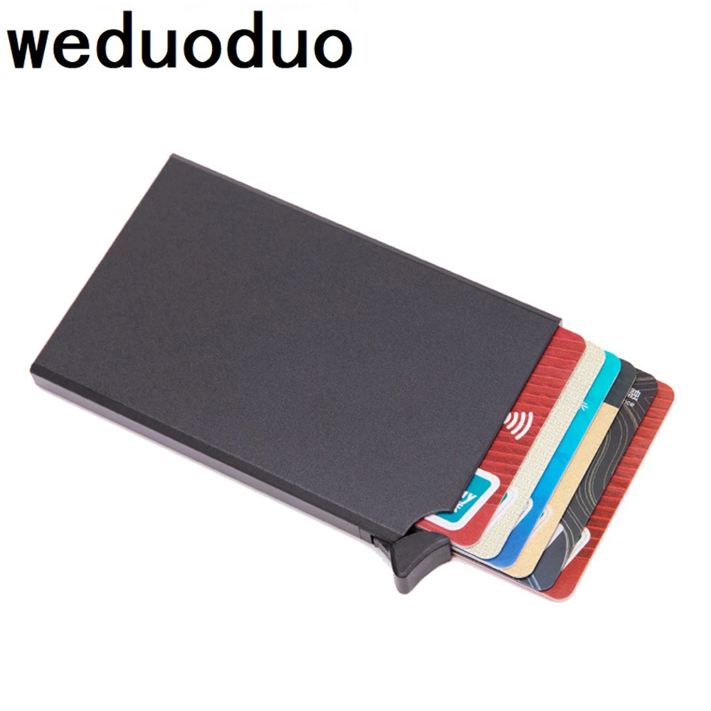 Держатель для кредитных карт Weduoduo с RFID защитой тонкий держатель автоматически