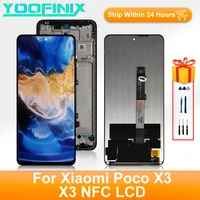 6 67%e2%80%9d original for xiaomi poco x3 display lcd touch screen digitizer display replacement parts for mi poco x3 nfc lcd mzb07z0in