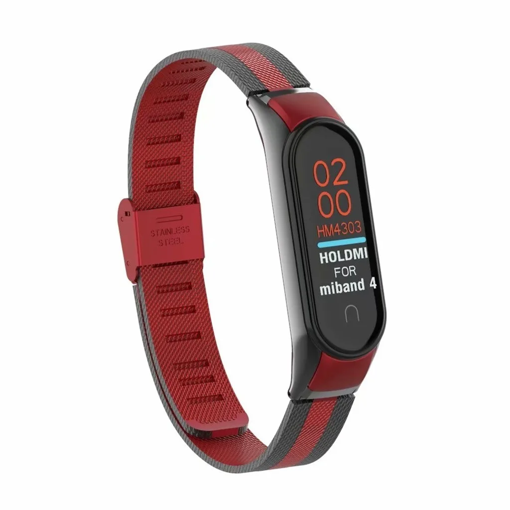 Браслет OMESHIN Mi Band 4 металлический Безвинтовой браслет из нержавеющей стали для