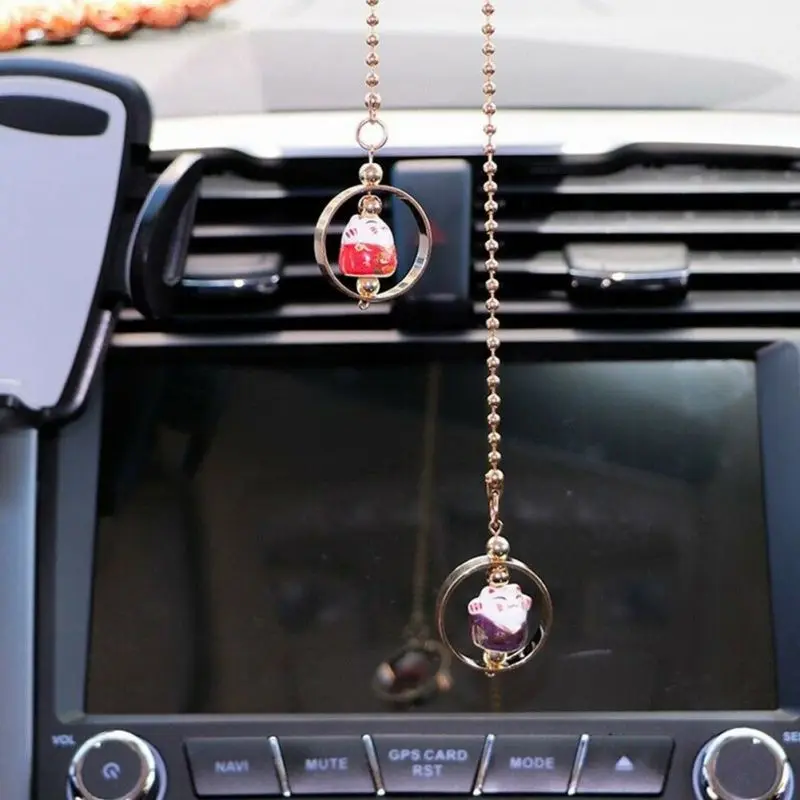 Подвеска для автомобиля с милым кристаллом на удачу подвеска украшение интерьер