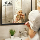 Зеркальная Наклейка Beauty Hell Sunshine, Настенная Наклейка для гостиной, съемная Настенная Наклейка для детской комнаты, украшение, виниловые наклейки