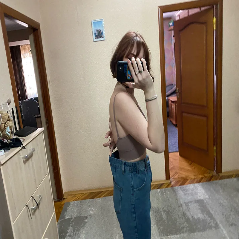 

50 2021 New Summer Women Clothing Baggy High Waist Jeans Straight Wide Leg Full Length Retro Thin Large Size Daddy Pants