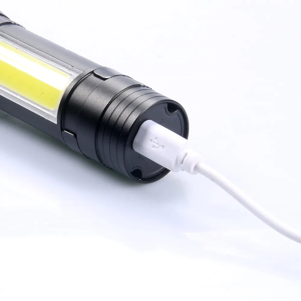 Sky Wolf Eye T6+ COB 4 режима Usb Перезаряжаемый светодиодный фонарь, яркий фонарь, органайзер для безопасности и выживания