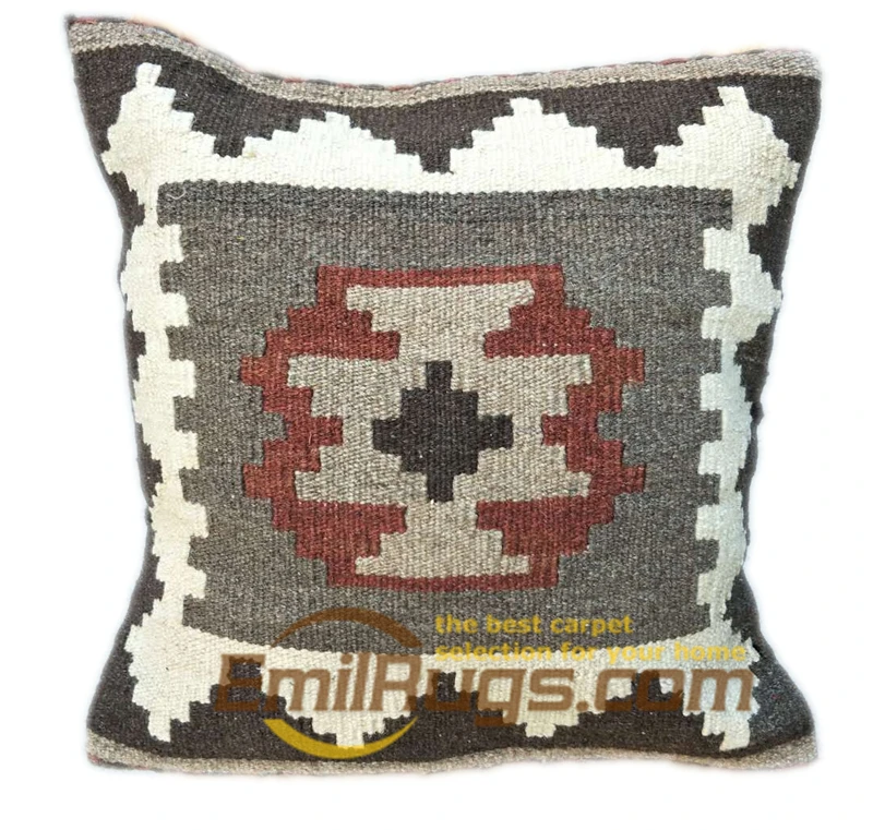 Геометрический домашний декор Цифровая ручная работа килим подушки ручной