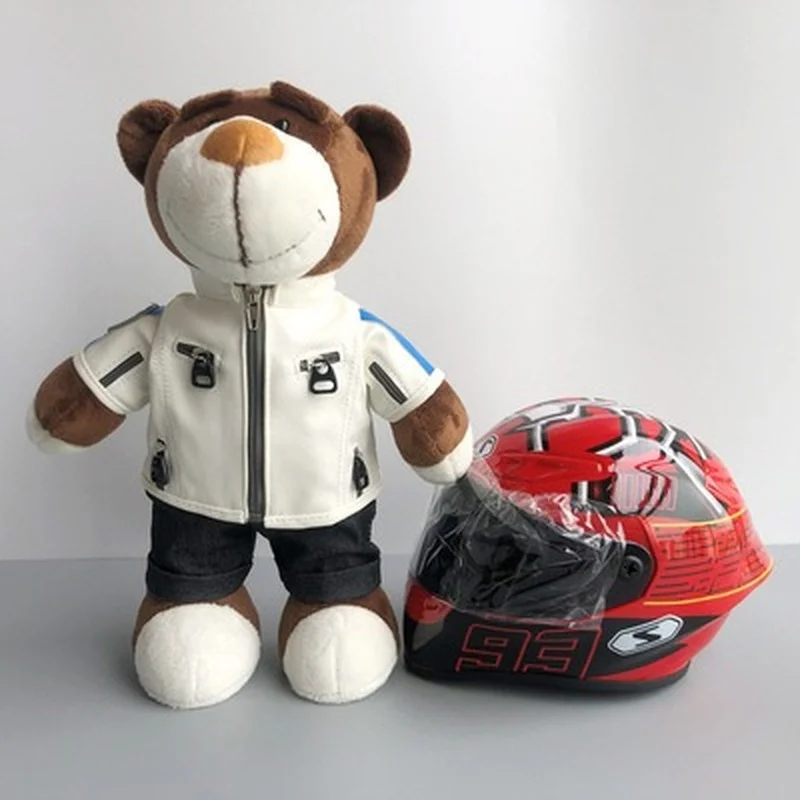 Искусственная кукла ралли мотоцикл медведь шлем модель куклы маленькое