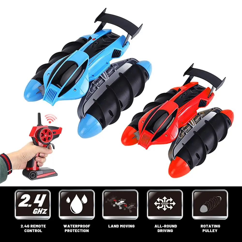 

2.4G Rc Auto Dirt Bike Rock Crawler Amfibische Radio Control Motorfiets Stunt Racing Voertuig Model Licht Elektrische Hobby