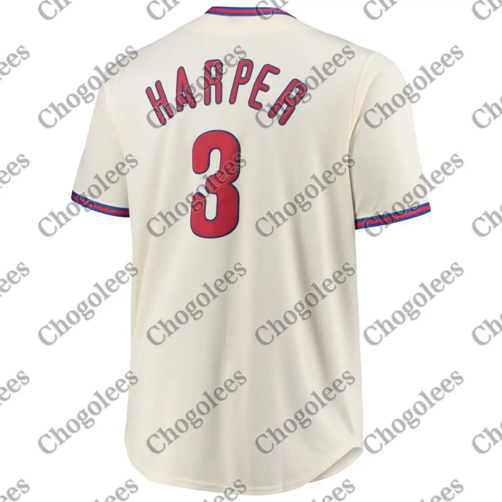 

Baseball Jersey Bryce Harper Philadelphia Majestic Big & Tall Alternate Cool Base Player Jersey - Cream
