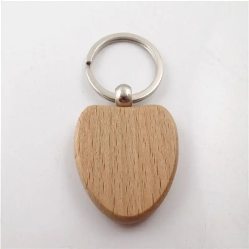 6 Дизайнов пустые круглые прямоугольные деревянные брелки для ключей Сделай Сам