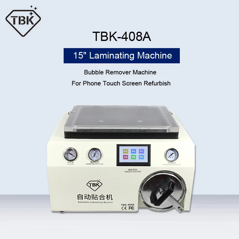 ЖК-ламинатор OCA TBK-408A дюйма 15 дюймов для удаления пузырьков ремонта и