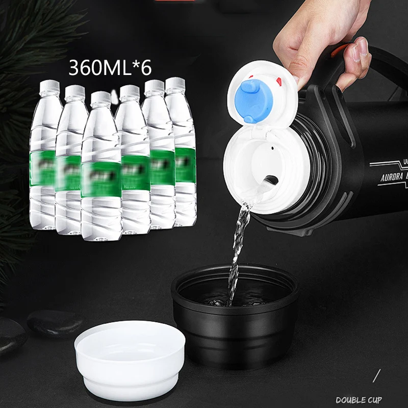 Брендовая термос с большой емкостью из нержавеющей стали изолированная