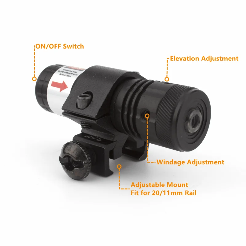 Лазерный прицел с красной точкой и планкой Пикатинни