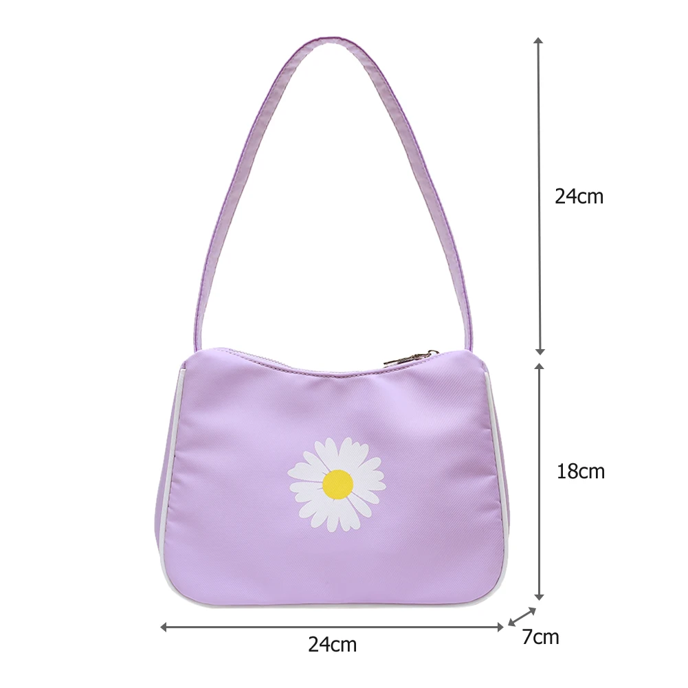 

Popular Simple Female Daily Bag Fashion Women Nylon Totes Shoulder Bag Flower Female Street Daily Purse Handbag