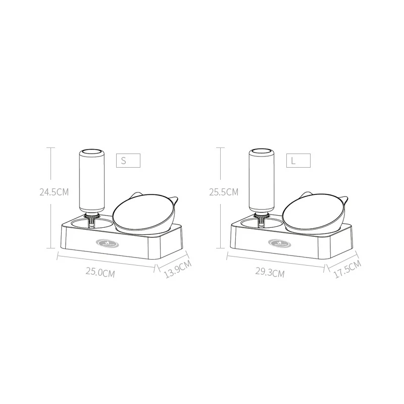 1 Набор кошачья миска для питомца собаки автоматические кормушки вода 600 мл