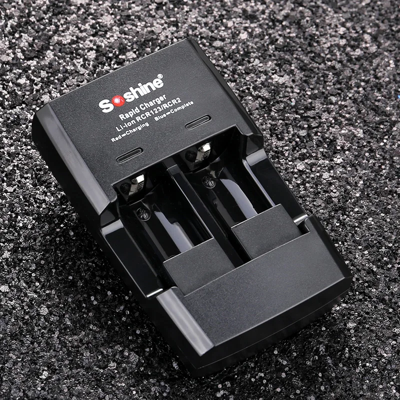 Умное быстрое зарядное устройство Soshine для Li-ion батарей RCR123 RCR2 CR2 16340 17335 с
