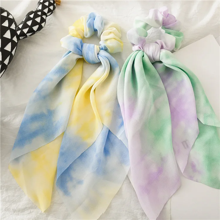 

Elastic Hair Rope for Women Hair Bow Ties Scrunchies Hair Bands Print Ribbon Hairbands