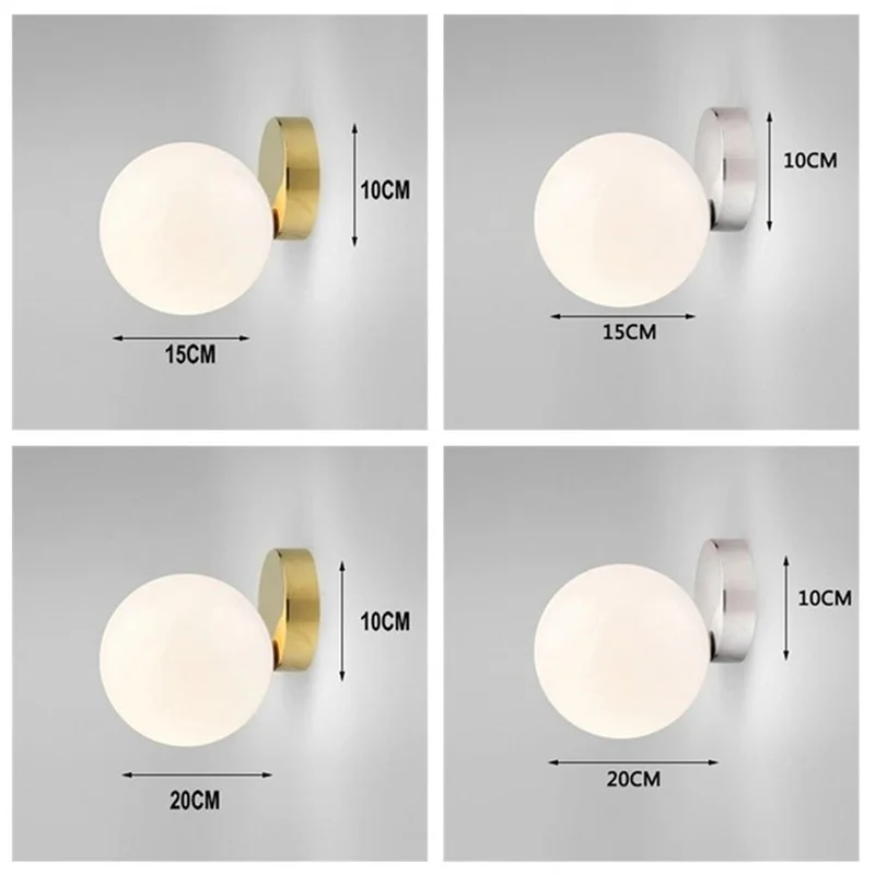 Современная светодиодная настенная лампа со стеклянными шариками комнатные