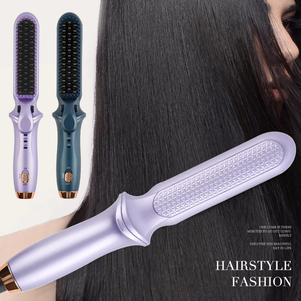 

2-in-1 Lazy Hair Straightener and Curler with 2 Adjustable Temperature 30s Fast Heating Hair Styling Kit one-key operation