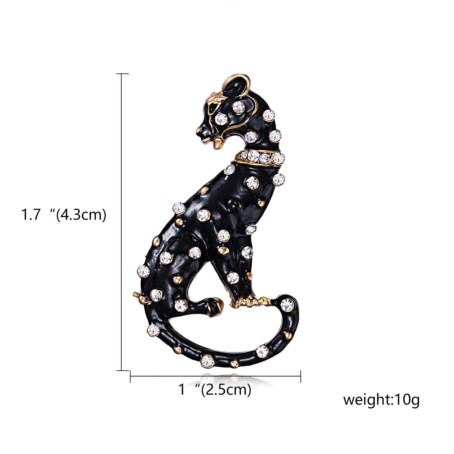 

RINHOO Vintage Leopard Brooch Men Women Rhinestone Animals Brooch Suit Corsage Collar Coat Lapel Pin Personality Patry Jewelry