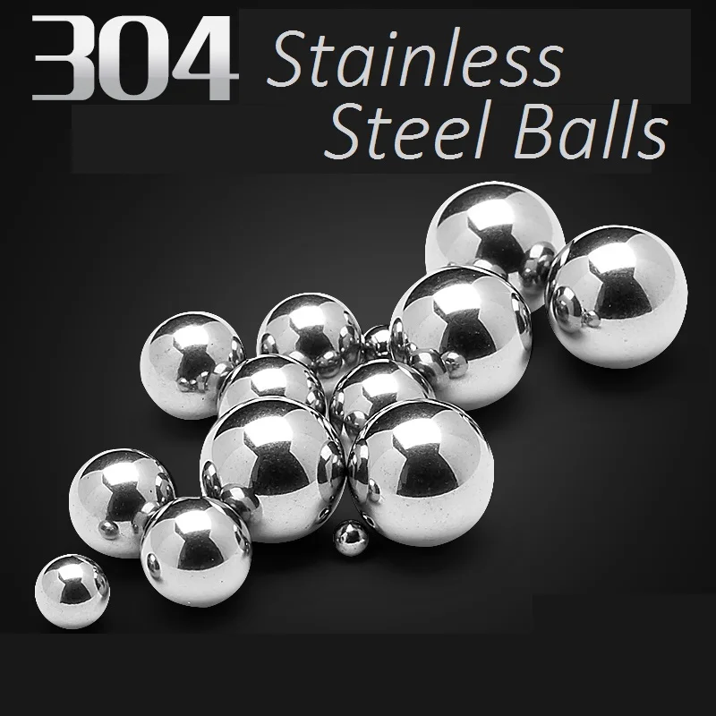 304 Stainless Steel Balls 2mm 2.381mm 2.5mm 3mm 4mm 5mm 6mm 7mm 8mm 9mm 9.525mm 10mm 11mm 12mm for Ball Bearings Steel Beads