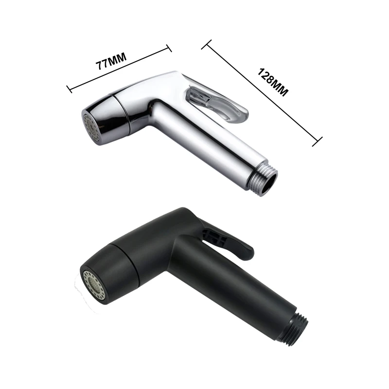 Ручной спрей для биде черный латунный корпус 2 функции лейка душа ABS распылитель