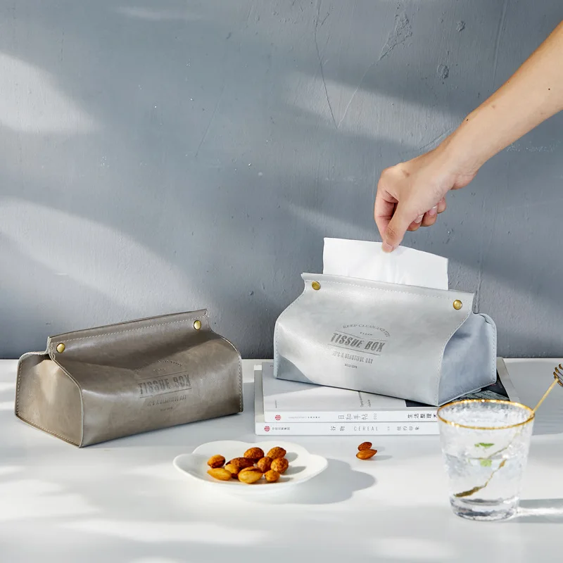 Кожаная Коробка для салфеток в скандинавском стиле креативный