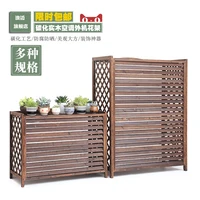 Wood Air conditioner outside machine rack flower stand decoration balcony outdoor host shelter plant stand indoor garden decor