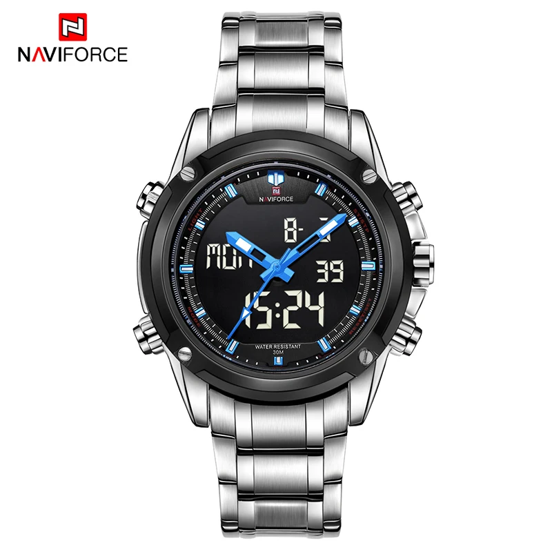 

NAVIFORCE New Brand Top Luxury Fashion Men Watches Sports Casual Men's Date Clock Full Steel Quartz Wrist Watch Relogio Masculin