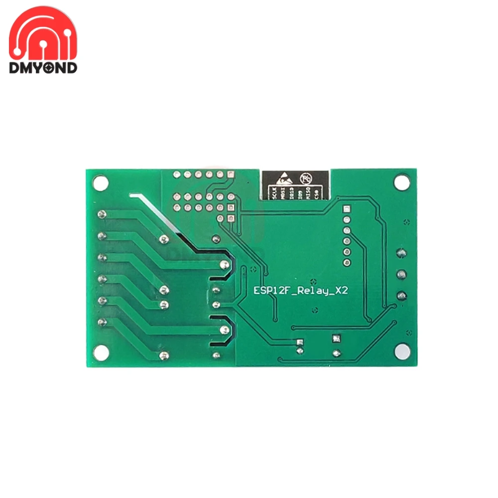DC 5 В/8-80 в ESP8266 двойной модуль реле канала Wi-Fi ESP-12F макетная плата для IOT Smart Home Phone APP