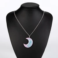 1pc women necklace children pendant charms flatback multicolor moon for children birthday gift holiday jewelry