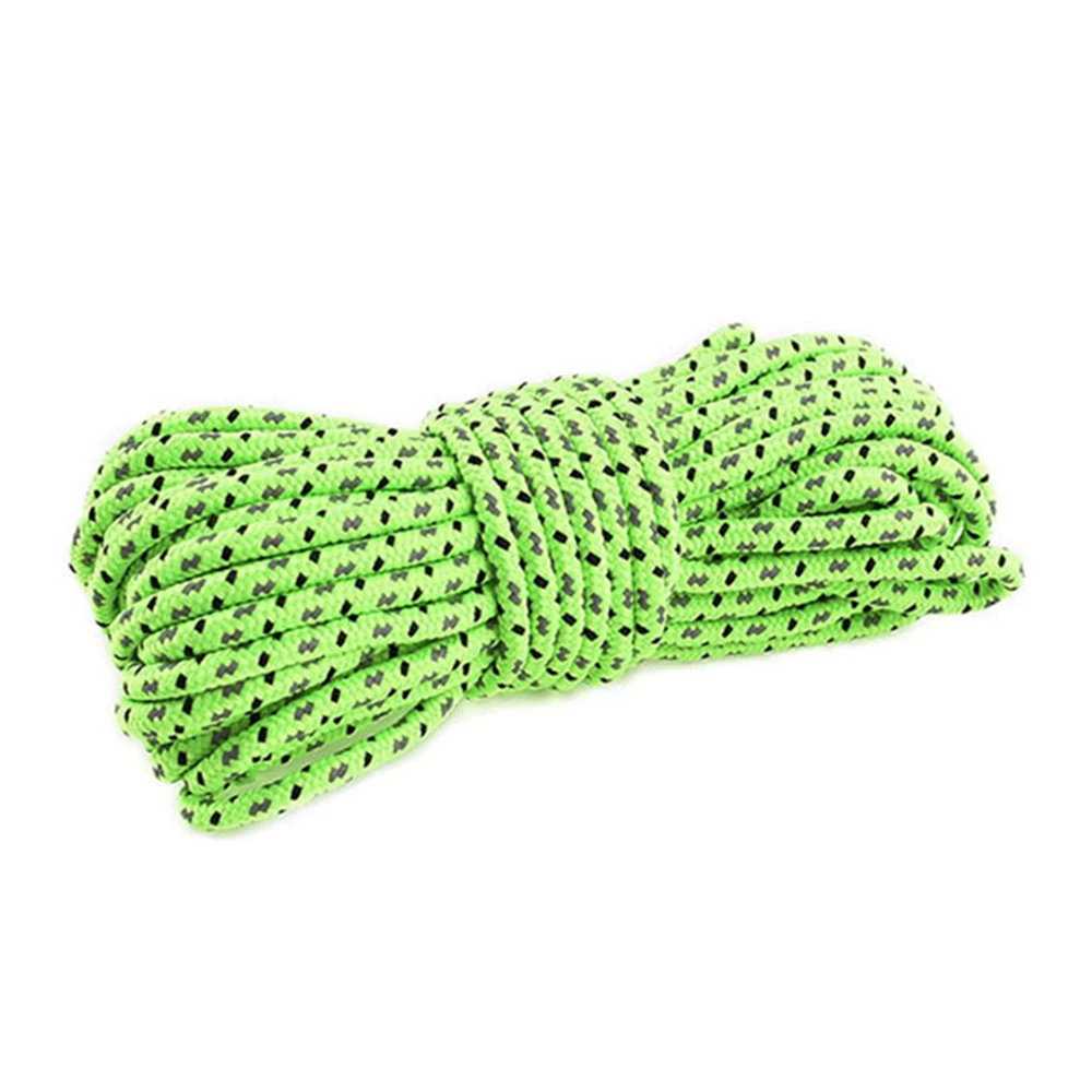 

5M Dia.4mm Reflective Paracord Luminous Camping Tent Ropes Outdoor Tool Cores Parachute Cord Lanyard Survival Kit Camp Rope