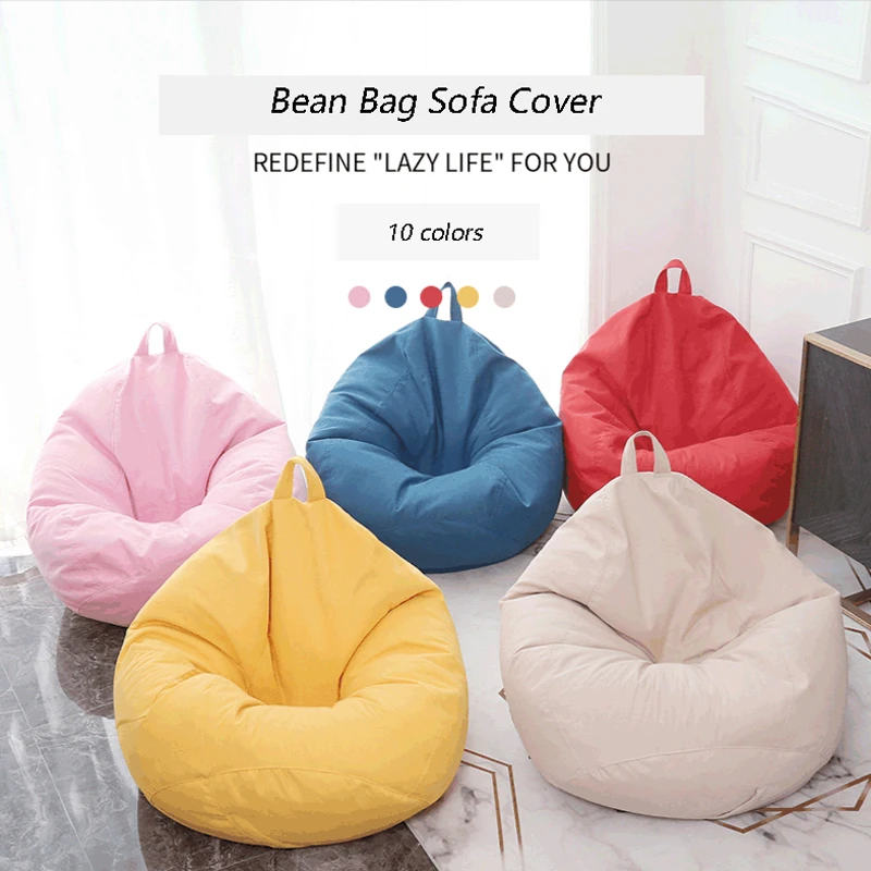 Удобные кресла без наполнителя для ленивых диванов льняная тканевая сумка