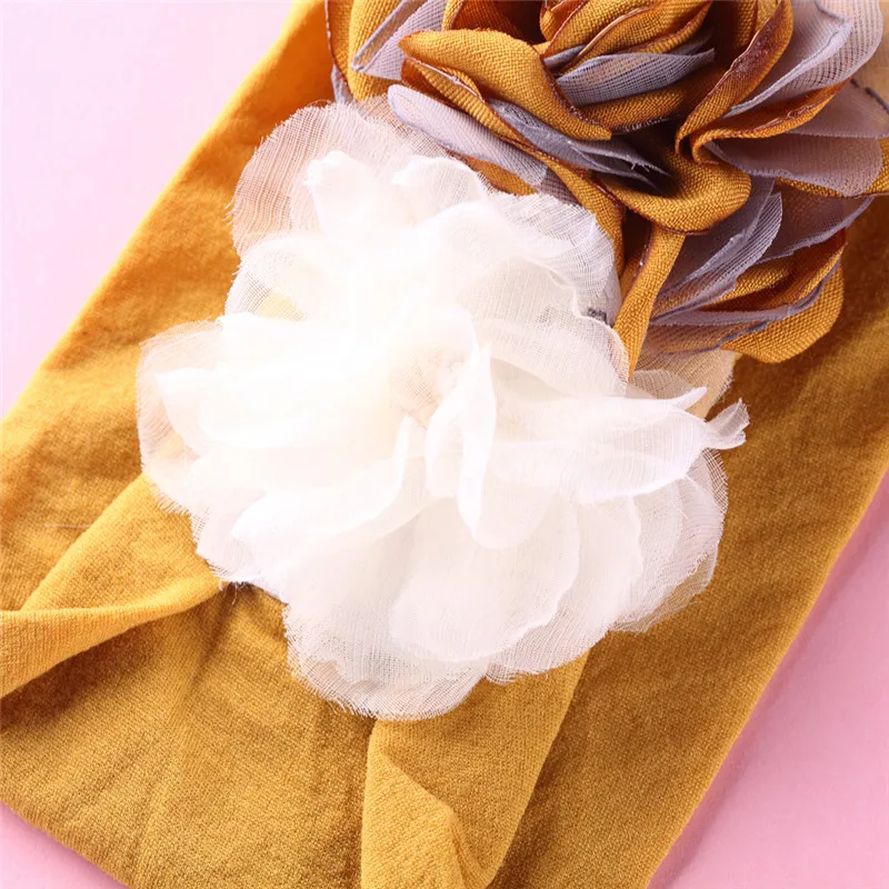 Детские нейлоновые повязки на голову с кружевом 5 шт./лот мягкие хлопковые