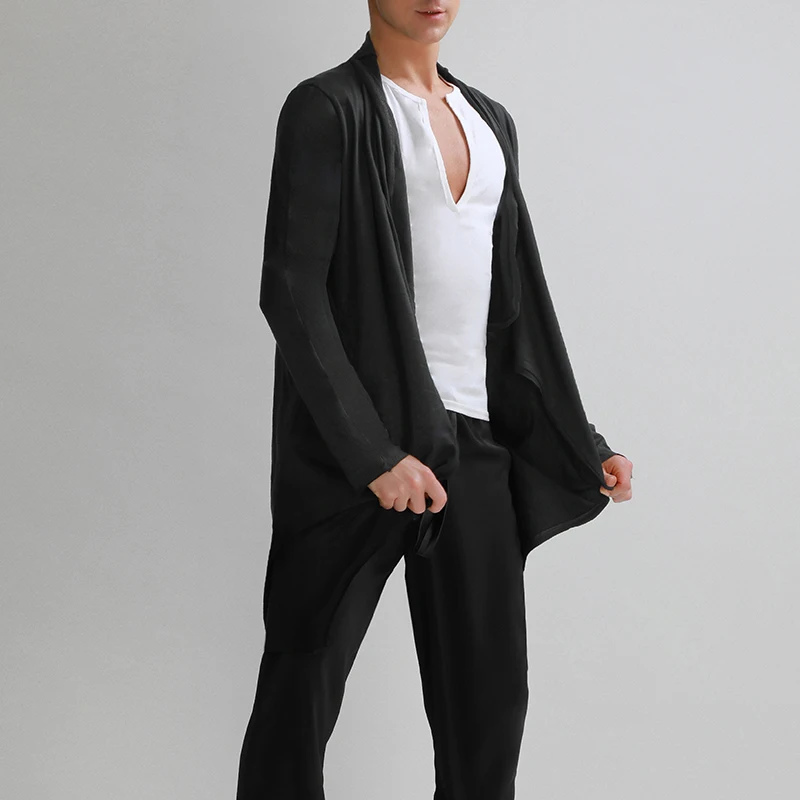 Economic Latin Dance Shirts For Males Black Latin Tops Men Adult Teacher Professional Ballroom Hot Sale Wild Cardigan Wear PY209