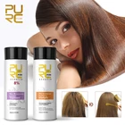 PURC бразильское Кератиновое лечение + очищающий шампунь для выпрямления волос лечение кожи головы Уход за волосами набор продуктов 8%