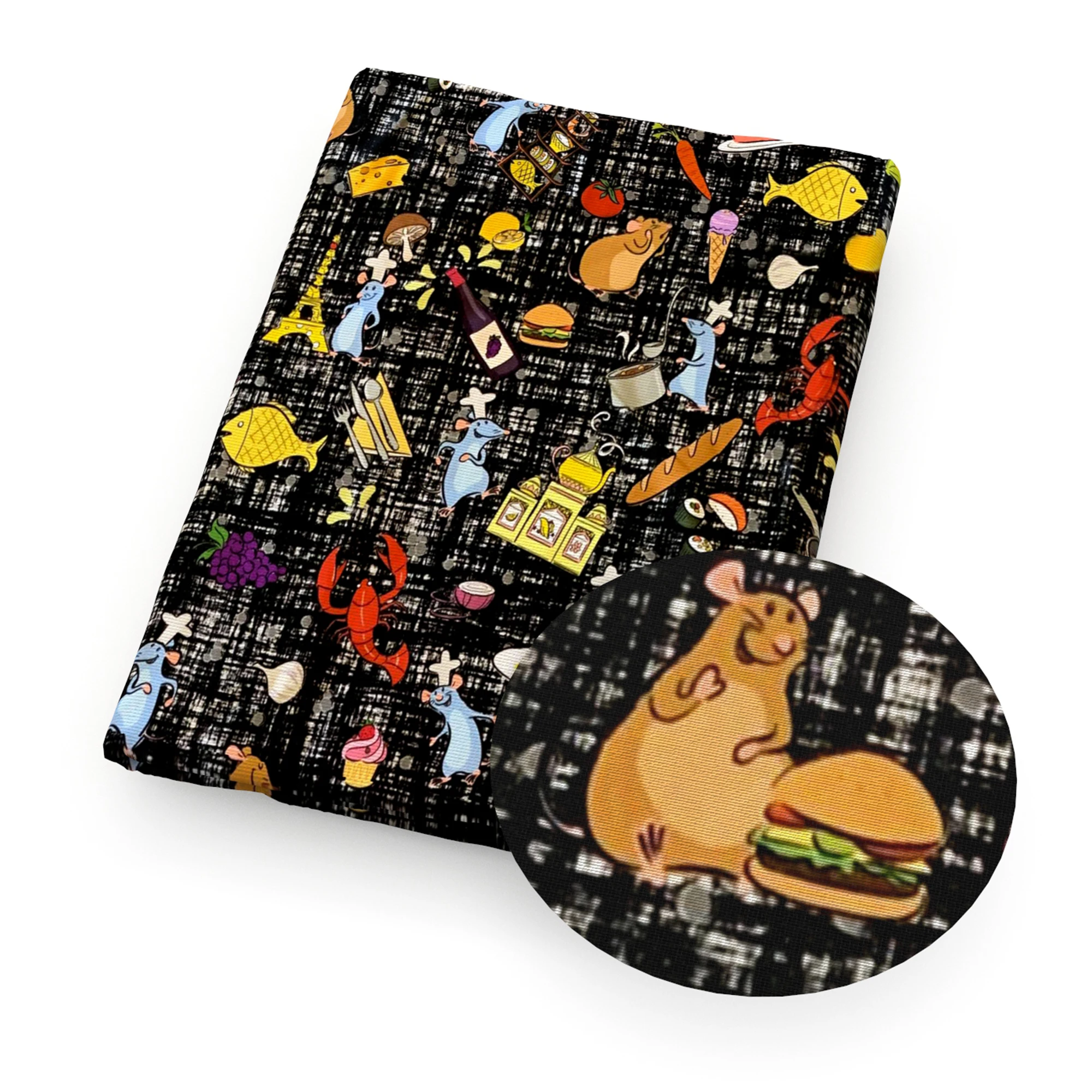 Мышь Рождественская ткань с принтом автомобиля полиэстер хлопок для пэчворка