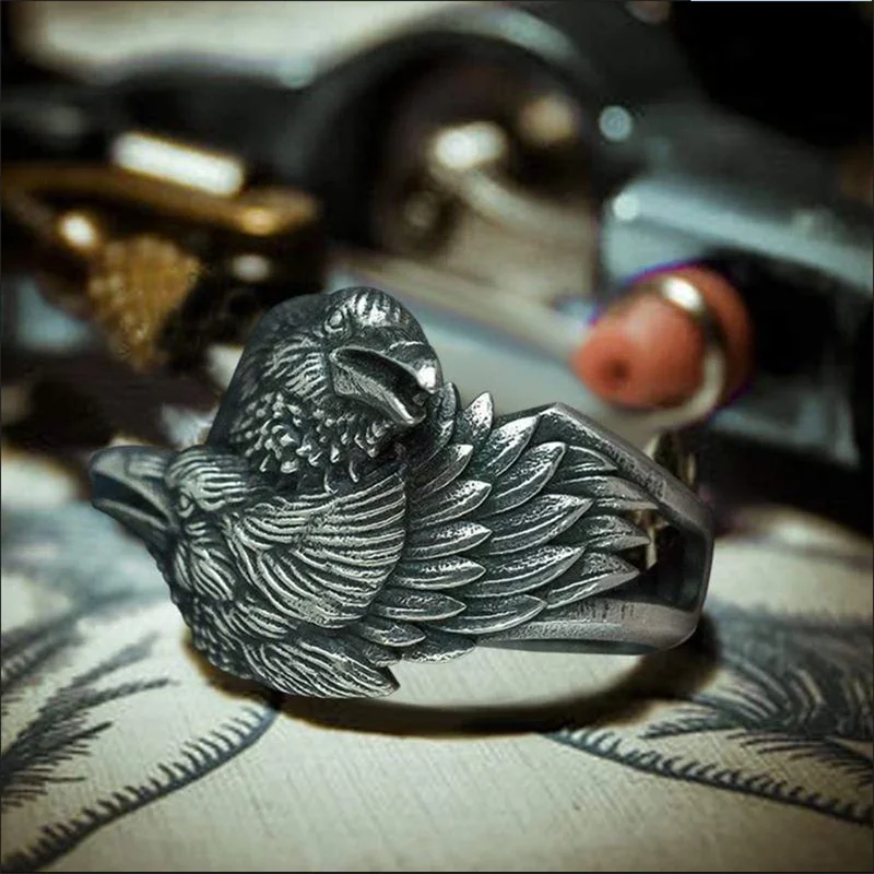 

Retro Punk Hip Hop Rock God Crow Creative Men's Ring Holiday Gift Party Jewelry Wholesale