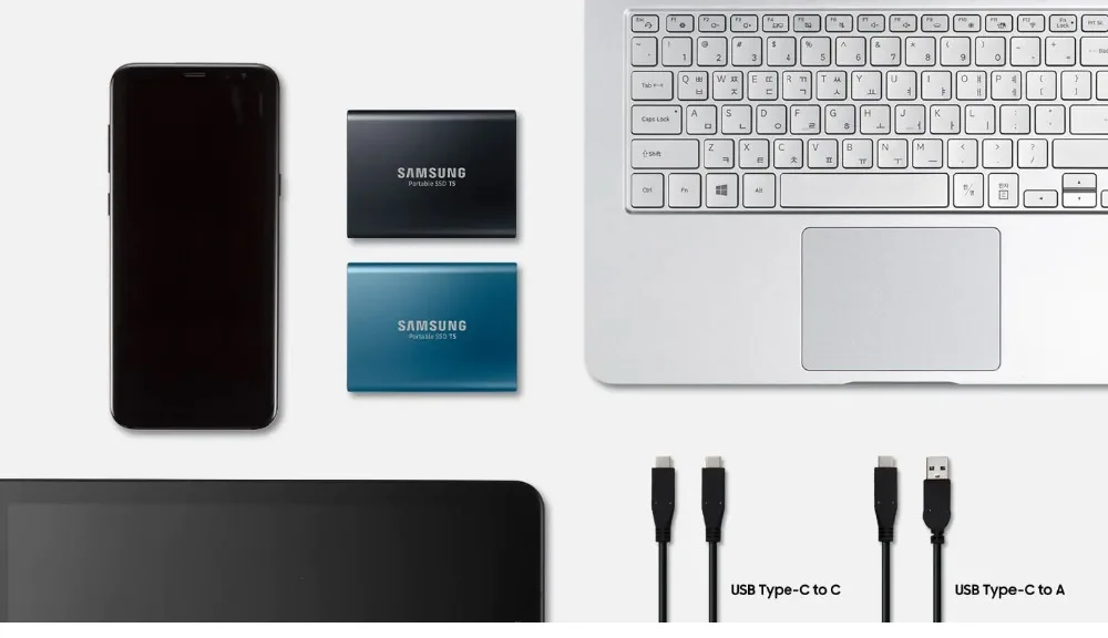 Samsung T5 портативный SSD 250 Гб внешний твердотельный накопитель 500 Гб 1 ТБ жесткий диск HD диско Дуро ssd 2 ТБ Gen2(10 Гбит/с) и назад co