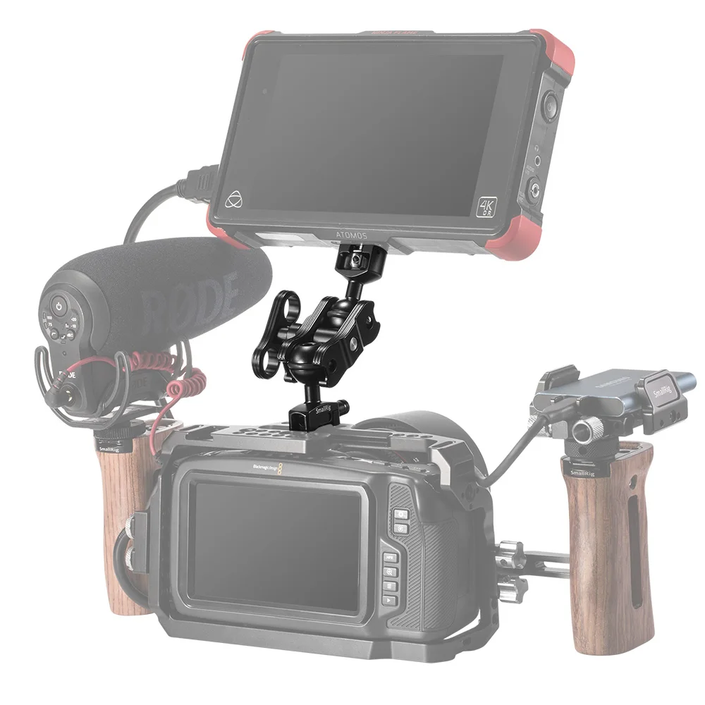 Шарнирная Магическая рукоятка SmallRig с резьбовой головкой 1/" и шаровой головкой NATO с зажимом для монитора-2071