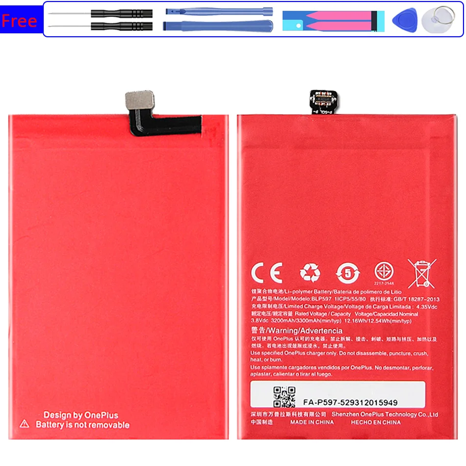 

Mobile Phone Battery BLP597 3300mAh For OnePlus 2 OnePlus2 One Plus 1+ 2