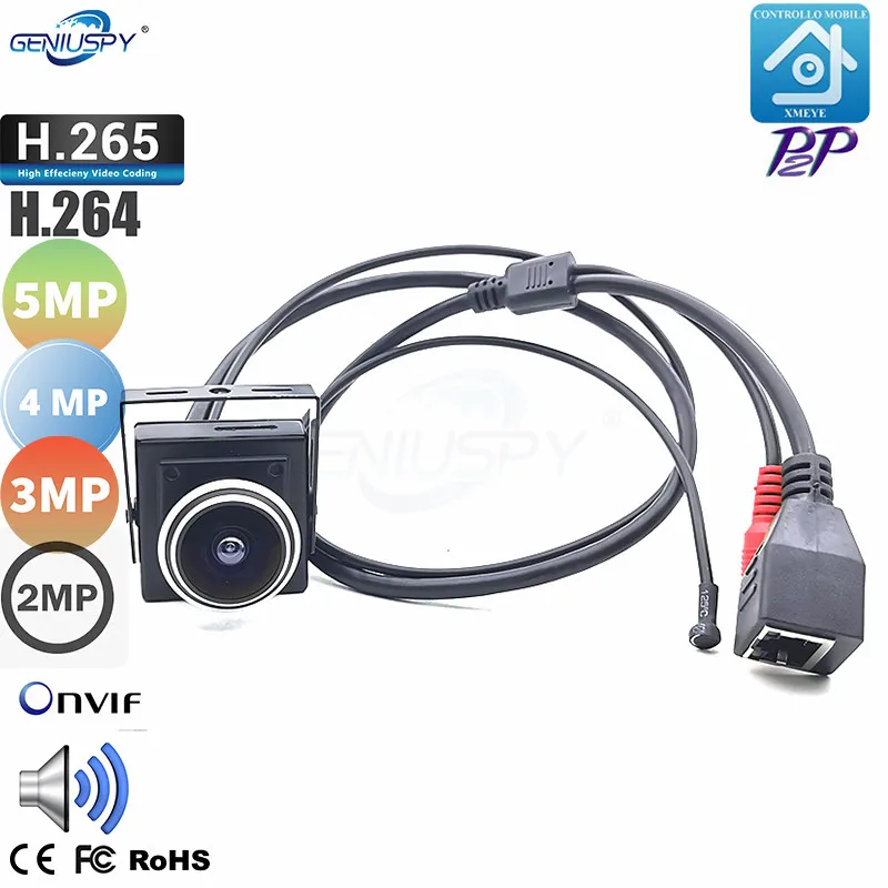 Широкоугольная IP камера рыбий глаз 5 МП 4 3 Мп 2 1 78 мм H.264 H.265|Камеры видеонаблюдения|