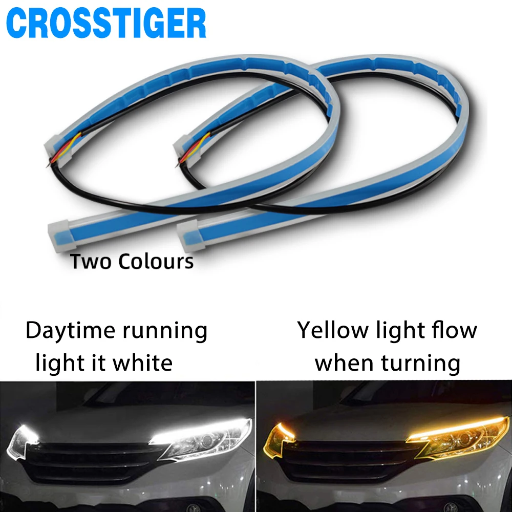 2 шт. светодиодные дневные ходовые огни DRL мигалка сигнал поворота полосы