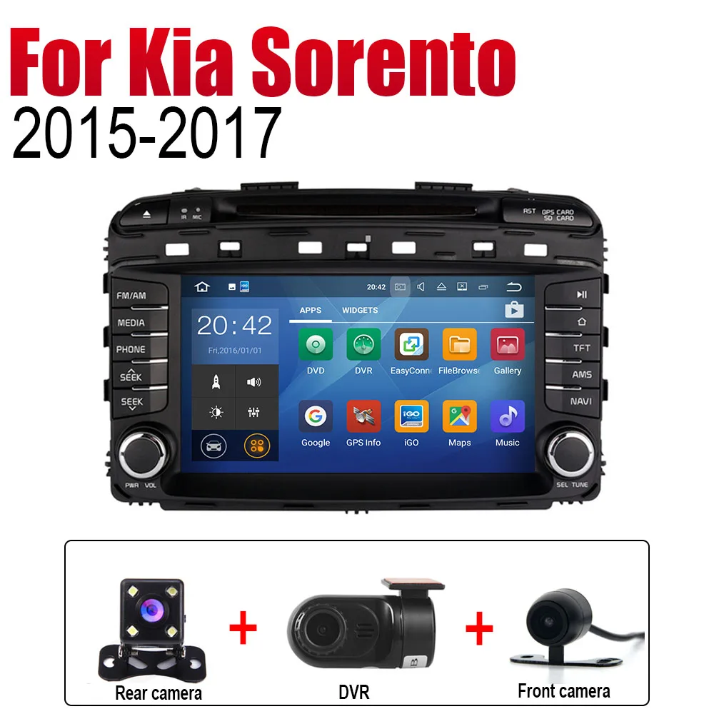 Extra Items Автомобильный dvd-плеер gps навигация для Kia Sorento Prime KX7 автомобильный Android мультимедийная система экран Радио стерео - Цвет: Extra Items