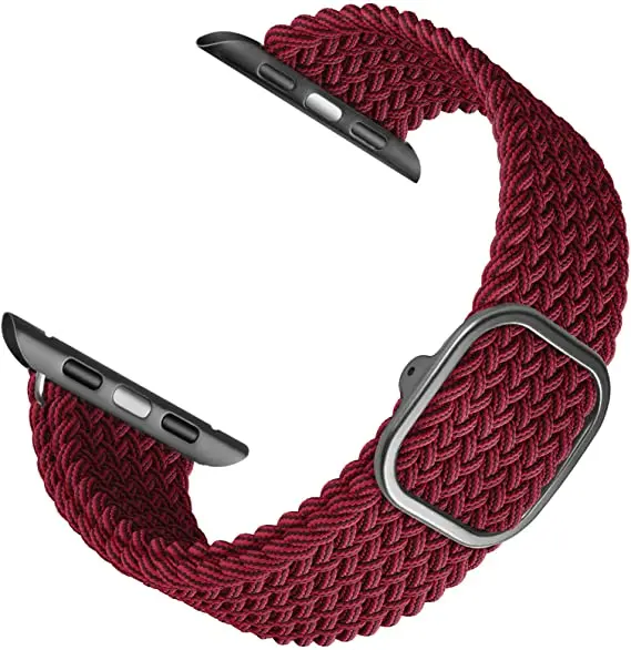 

1:1 offical Baided solo loop For Apple Watch band 45mm 41mm 44mm 40mm 42mm 38mm Nylon Bracelet iWatch serie 3 4 5 SE 6 7 Strap