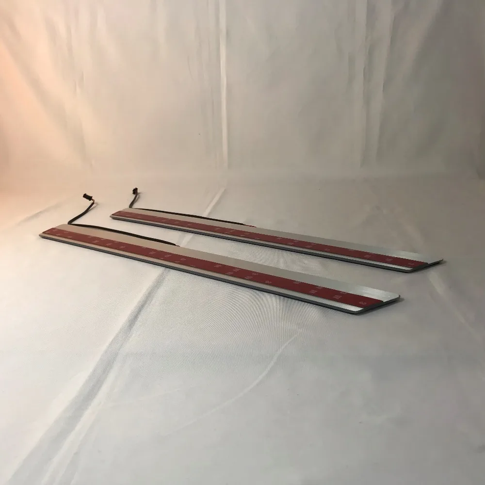 

Infrared sensor control led door sill plate strip welcome light threshold guard protectors for Acura mdx