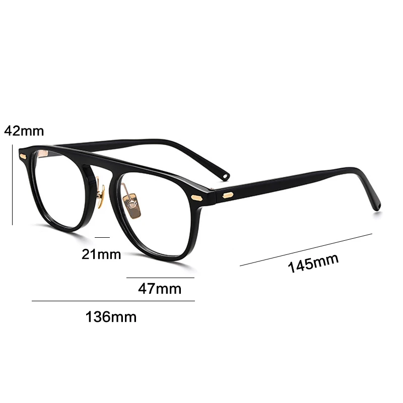 

Vintage Acetate Glasses Frame Men Women Pilot Luxury Brand Prescription Myopia Optical Eyeglasses Frame 2020 New Male Eyewear