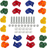 10pcsset rock wall climbing holds for kidsindoor and outdoor playground play set slide accessories with mounting hardware
